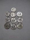 $DEAL$ MELT PRICE START! Silver Washington Quarter Lot of 10 Coins 90% NICE!!!