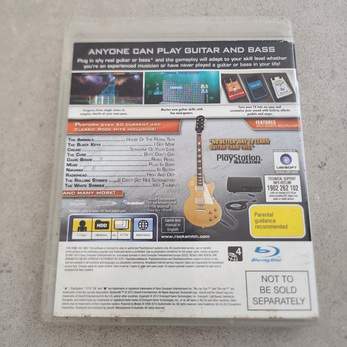 Ubisoft Rocksmith Authentic Guitar PS3 Video Game - Picture 3 of 3