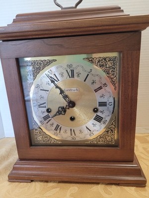 Vtg HARRIS MALLOW ''LANDMARK''  TRIPLE CHIME 8 DAY BRACKET CLOCK- W. Germany w/KEY