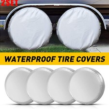 2Set Waterproof Tire Wheel 4PCS Covers & Tyre Trailer RV Camper Sun Protector 30