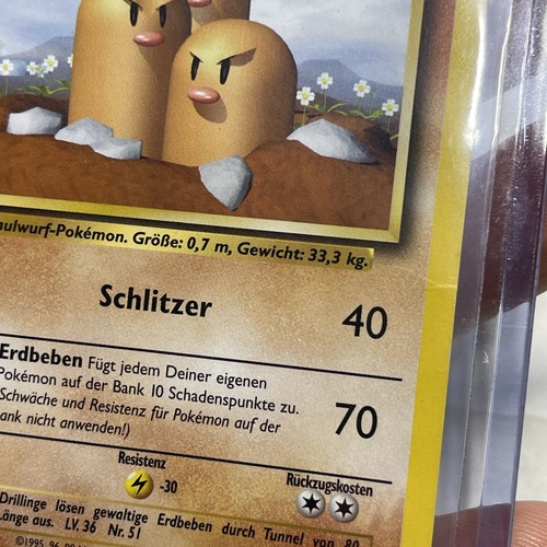Pokémon TCG Dugtrio (Digdri) Base Set 19/102 Regular 1st Edition Rare GERMAN LP - Picture 5 of 5