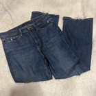 UNIQLO Women's Jeans Size 27 Dark Wash Skinny Fit Flare Style High Cotton Denim — photo 2
