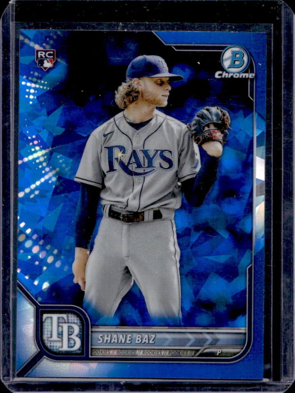2022 Bowman Chrome Sapphire Shane Baz Rookie RC #66 Rays