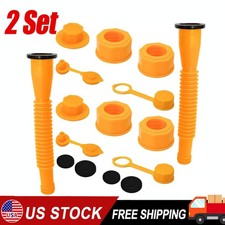 2X Replacement Gas Can Spout Nozzle Vent Kit for Plastic Gas Cans Old Style Cap
