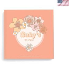 48-Page Flower Child Baby Memory Journal - Chic Scrapbook for Baby's First
