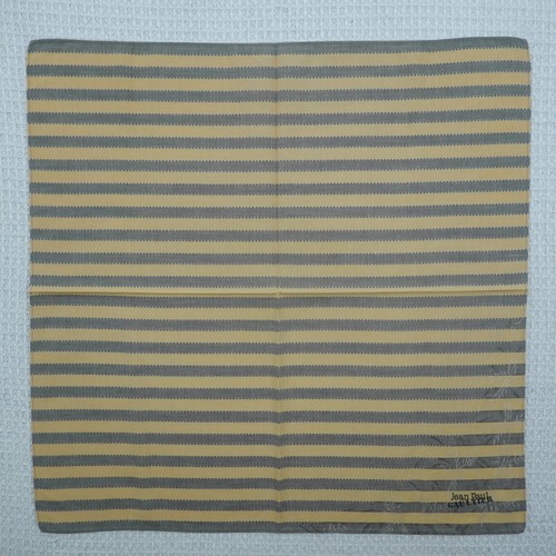 JEAN PAUL GAULTIER Jacquard Cotton Mini Scarf Pocket Square 17" X 16.5" R98