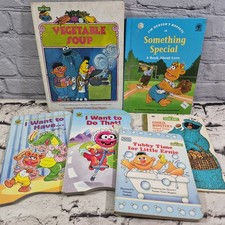 Jim Henson Muppet Babies Sesame Street Books Lot Of 6 Board Books Hardbacks Vtg