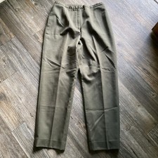 Pendleton Women's 100 Virgin Wool Green Dress Pants Size 12 Lined Slacks USA Vg