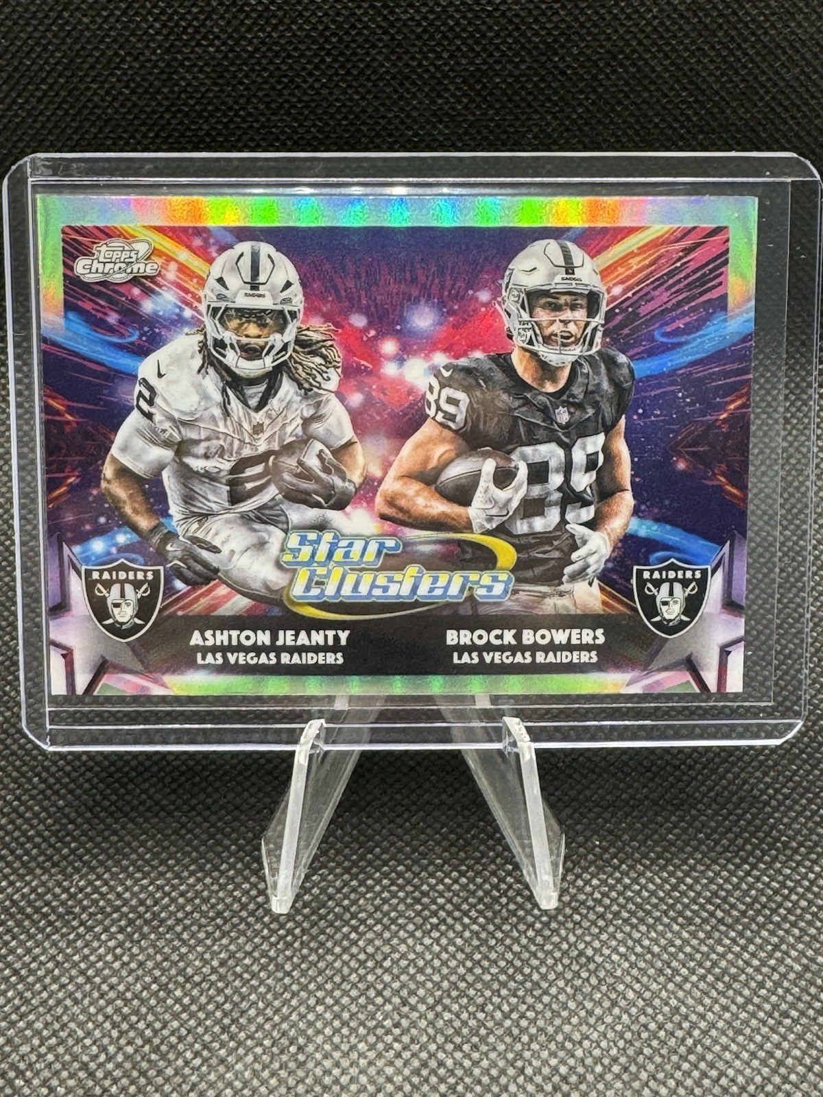 2025 Topps Chrome Cosmic #SC-13 Ashton Jeanty / Brock Bowers Star Clusters