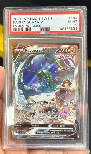 2021 Pokemon SWSH Evolving Skies  Rayquaza V Alt Art 194 PSA 9 Mint