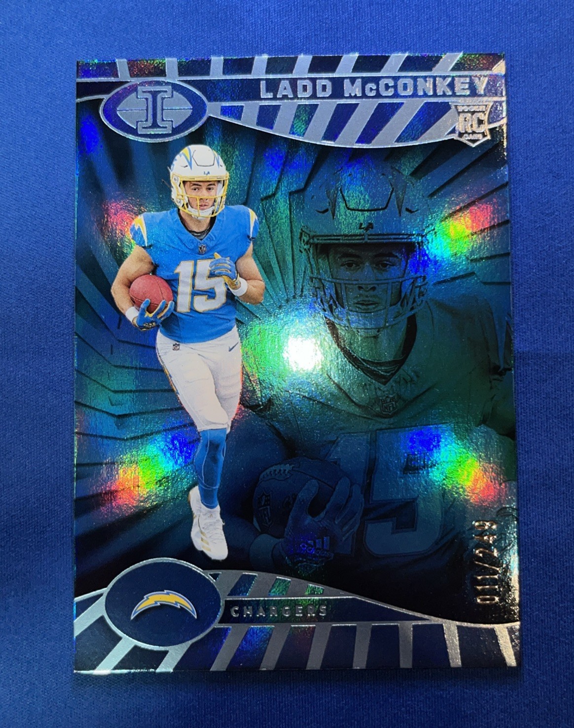 2024 Panini Illusions - Ladd McConkey #51 Trophy Collection Light Blue /249 (RC)