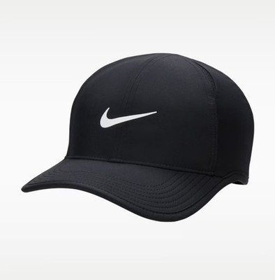 New Nike Dri-FIT Club Unstructured Featherlight Cap Black/White S/M FB5682-010