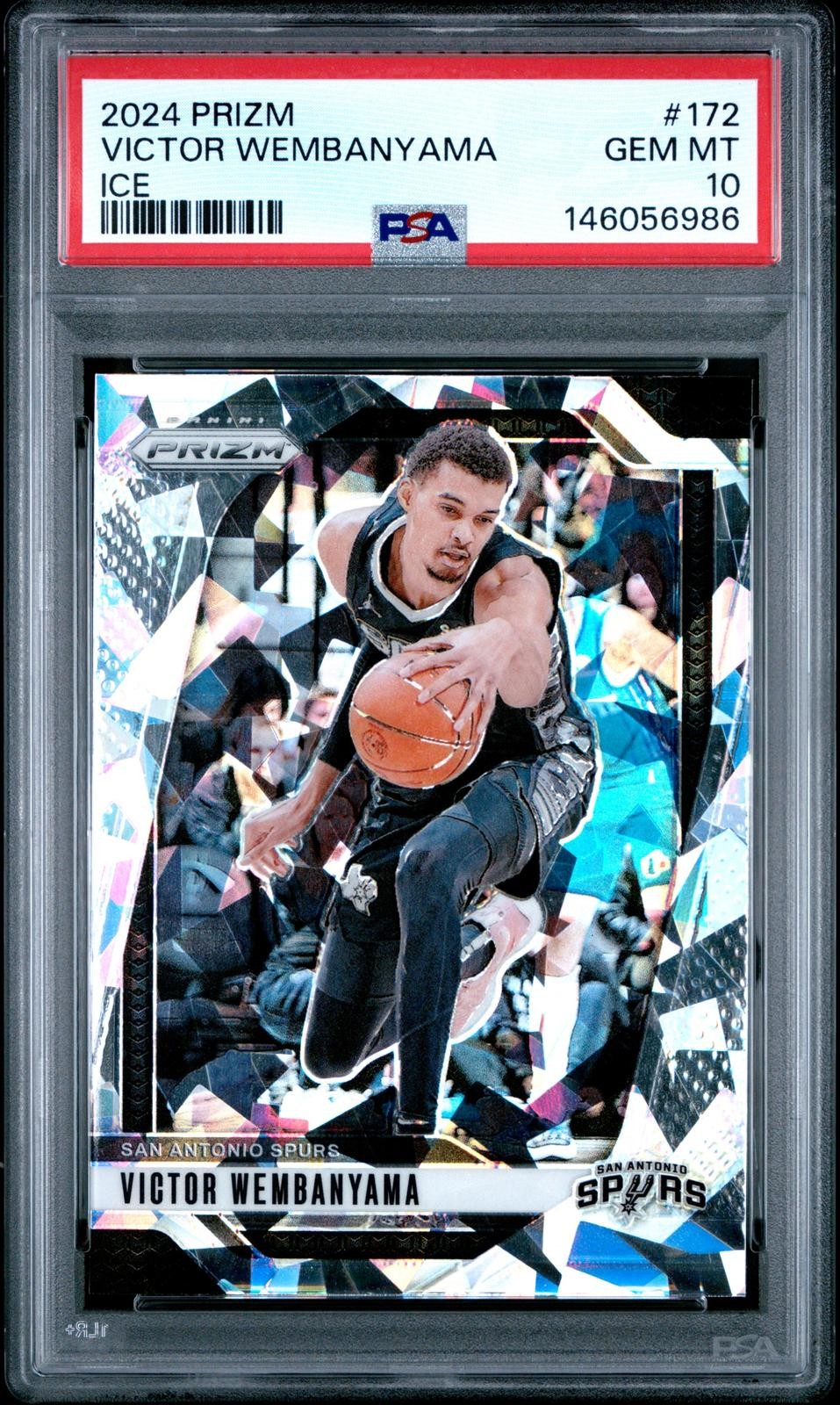 PSA 10 2024 Panini Prizm #172 Victor Wembanyama San Antonio Spurs Ice POP 30