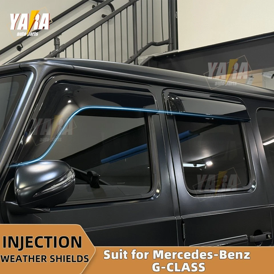Injection Weather Shields Window Visors for Mercedes-Benz G-Class W463 1990–2018 - Image 4 of 4