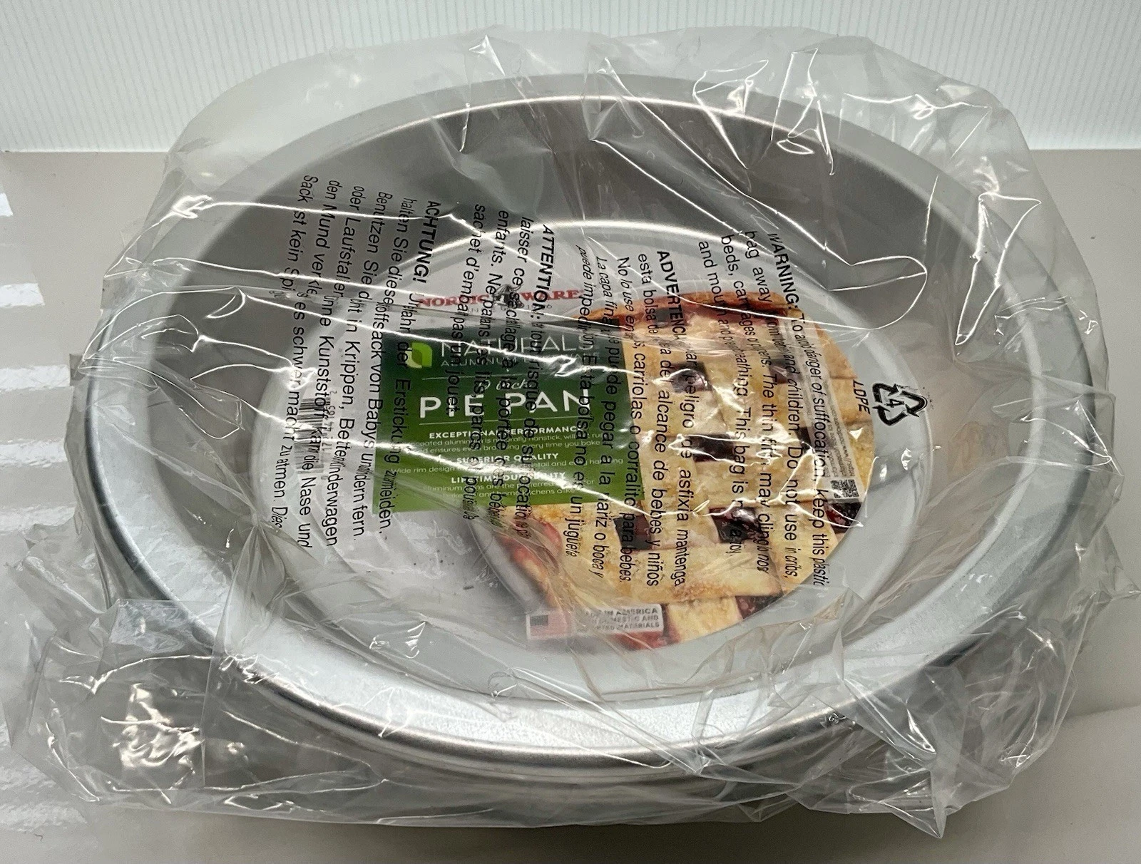 Nordic Ware Naturals® Aluminum 9 Inch Pie Pan Exceptional Performance - Set Of 4