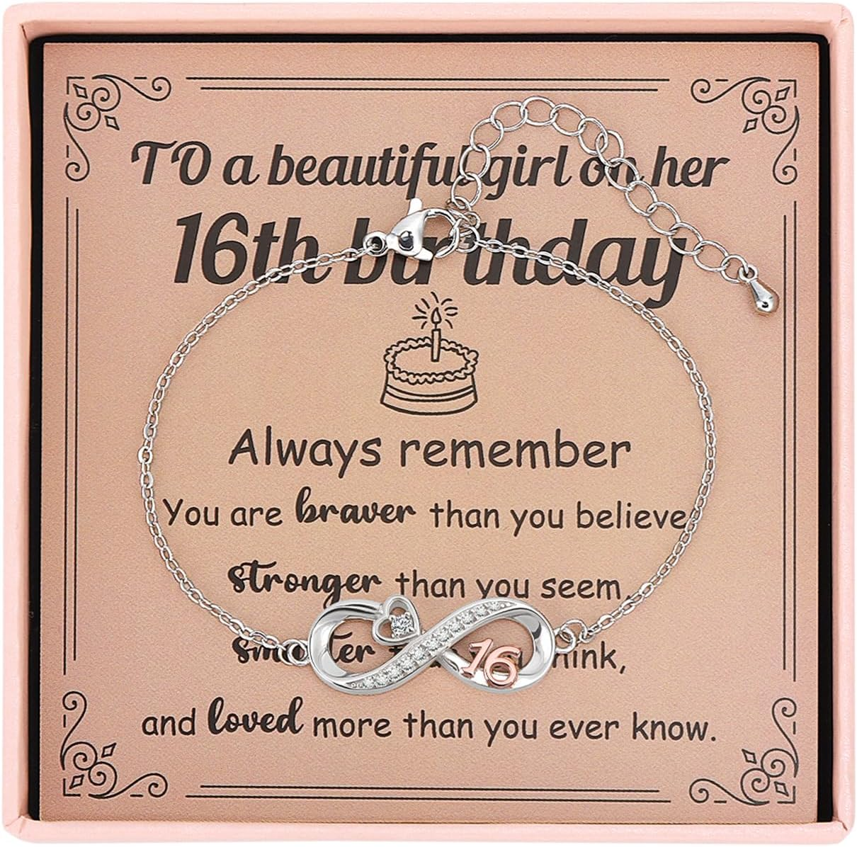 Birthday Gifts for Girls,Adjustable Bracelet with Present Bag Inspirational Card