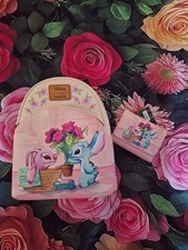 Loungefly Disney Stitch  Angel Laundry Day Mini Backpack Set