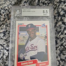 Fleer 1990 Sammy Sosa #548 Rookie Base Set BGS 8.5 Chicago White Sox Card