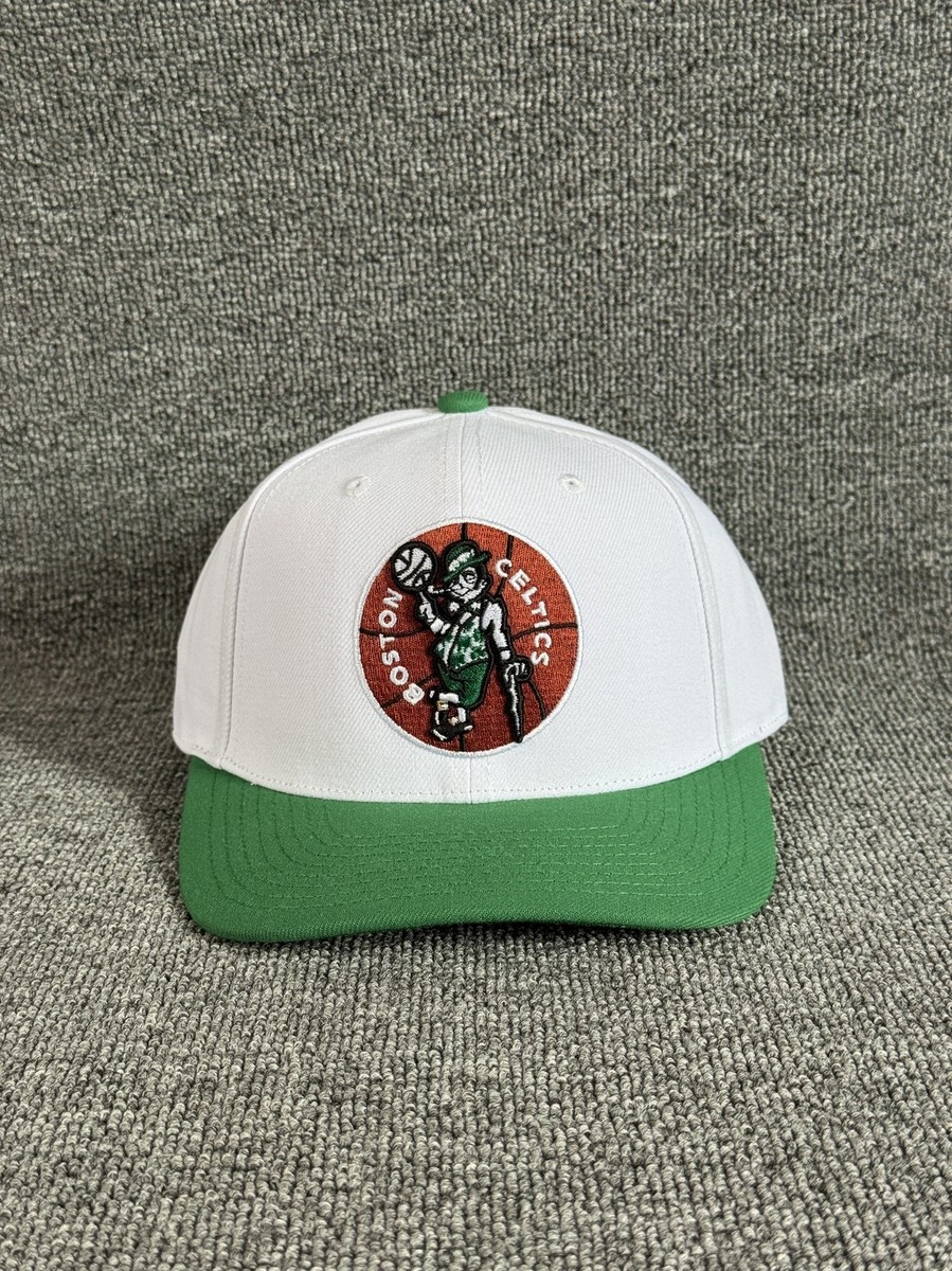 Mitchell & Ness Boston Celtics NBA Snapback Hat White Green Cap