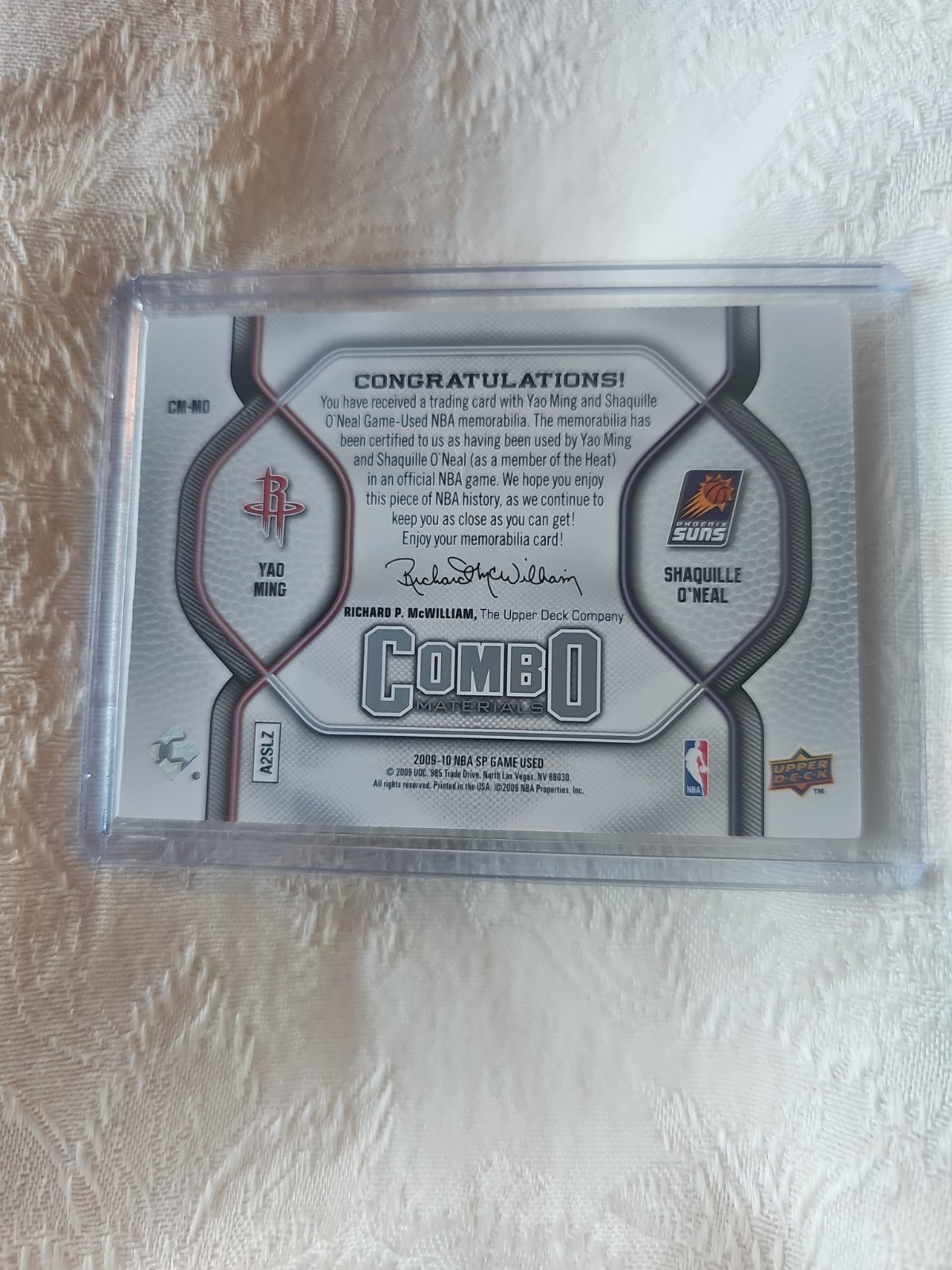 2009-10 Upper Deck Sp Game Used Shaquille O'Neal Yao Ming Dual Jersey #327/499 view 2