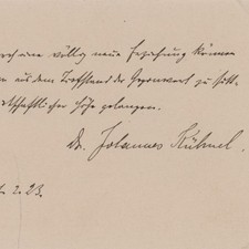 Autograph Johannes K&uuml;hnel educator reformer mathematics didactics 1923