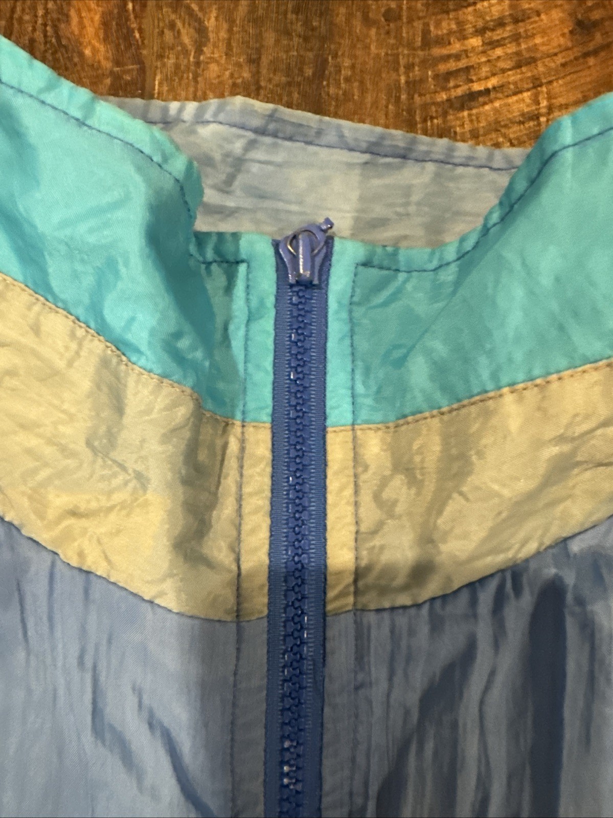 Vintage 90’s Streetwear Athletic Works Nylon Zip Up Track Jacket COLORBLOCK SZ L