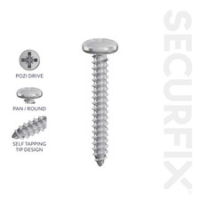 Securfix Self Tapping Screws 6 x ½"-3.5 x 12mm | Pack of 200 UK