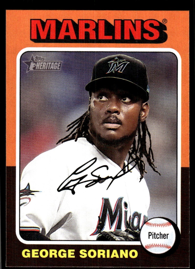 George Soriano 2024 Topps Heritage #133 Marlins MLB READ FREE SHIP AutographDen