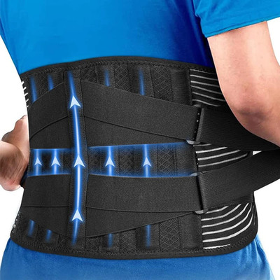 Double Pull Lumbar Support Belt for Spine Decompression and Relief