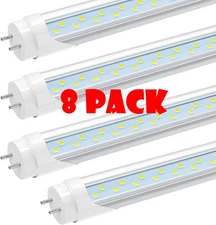 8 Pack JESLED 2FT T8 LED Tube Light 1680LM 12W 6000K for 24” Ballast