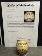 Bob Feller 1942 Game Used Signed Navy All Star Baseball PSA COA WWII GU ASG