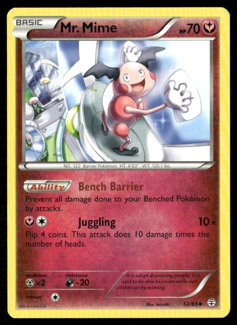 Mr. Mime 52/83 Uncommon Generations Pokemon Heavily Played