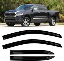 Car Window Rain Guard Compatible with 2019-2023 Ram 1500 Crew Cab rainguards