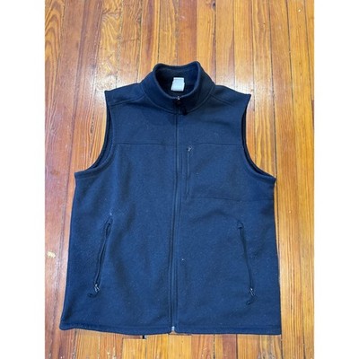 The North Face Gordon Lyons Full Zip Fleece Vest Mens XL Black Sweater Knit