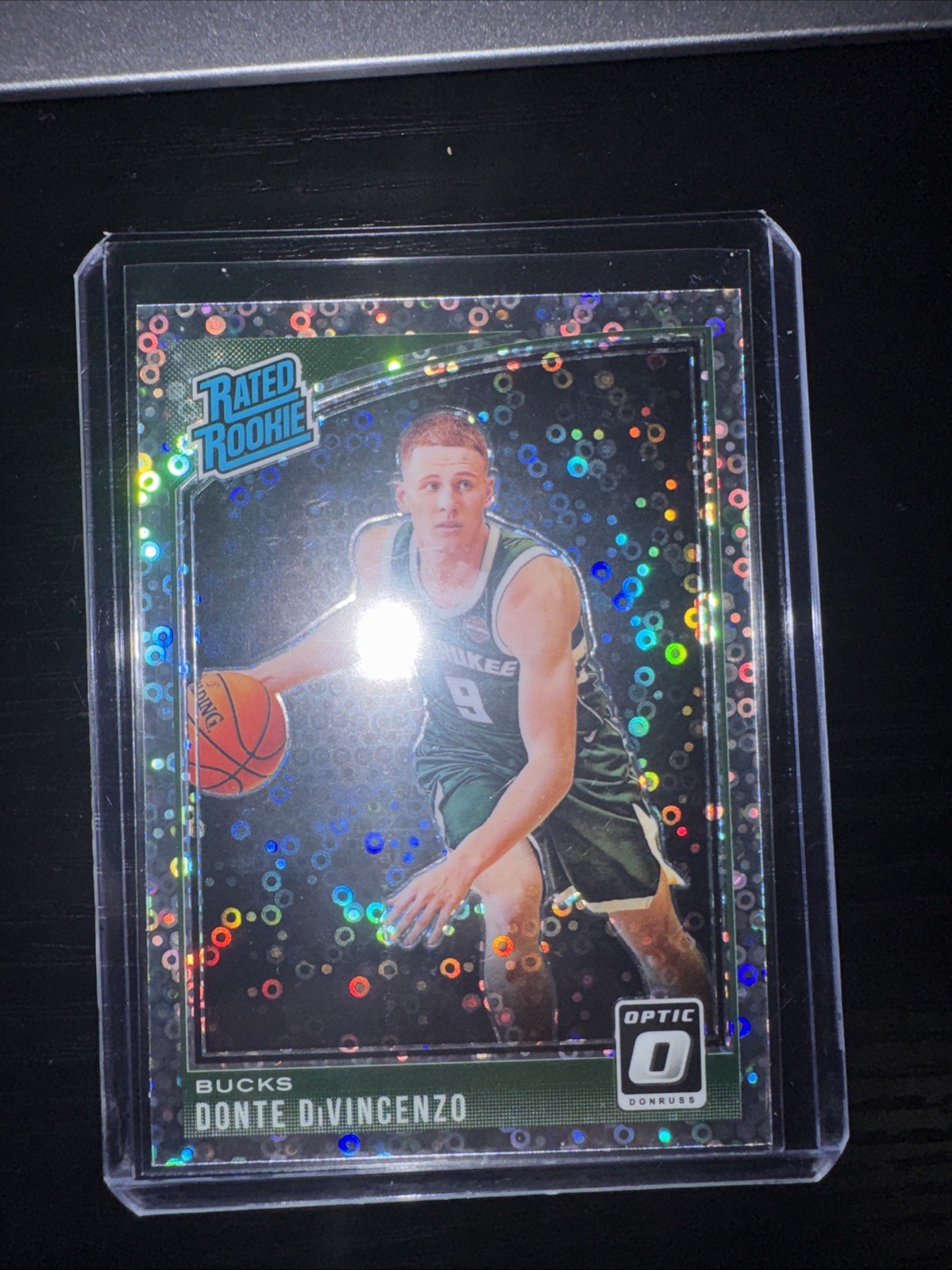 2018 Donruss Optic Rated Rookie Donte DiVincenzo #164 Fast Break Holo Prizm (RC)