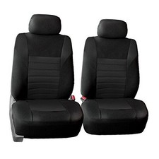 FH Group Car Seat Covers Premium 3D Air Mesh with Gift - Front Set Black