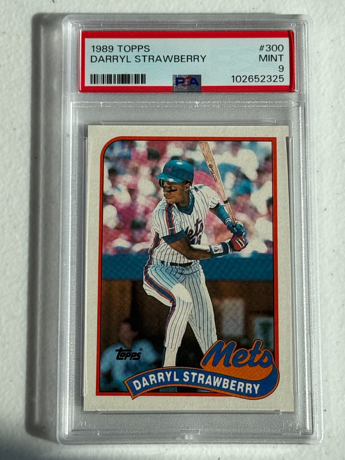 MINT 1989 Topps DARRYL STRAWBERRY #300! PSA 9! New York Mets 8xAll-Star