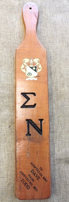 VINTAGE WESTERN KENTUCKY UNIVERSITY FRATERNITY PLEDGE PADDLE SIGMA NU DAVE TODD