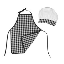 Newborn Chef Outfit Baby Apron and Hat Set Cute Photography Costume