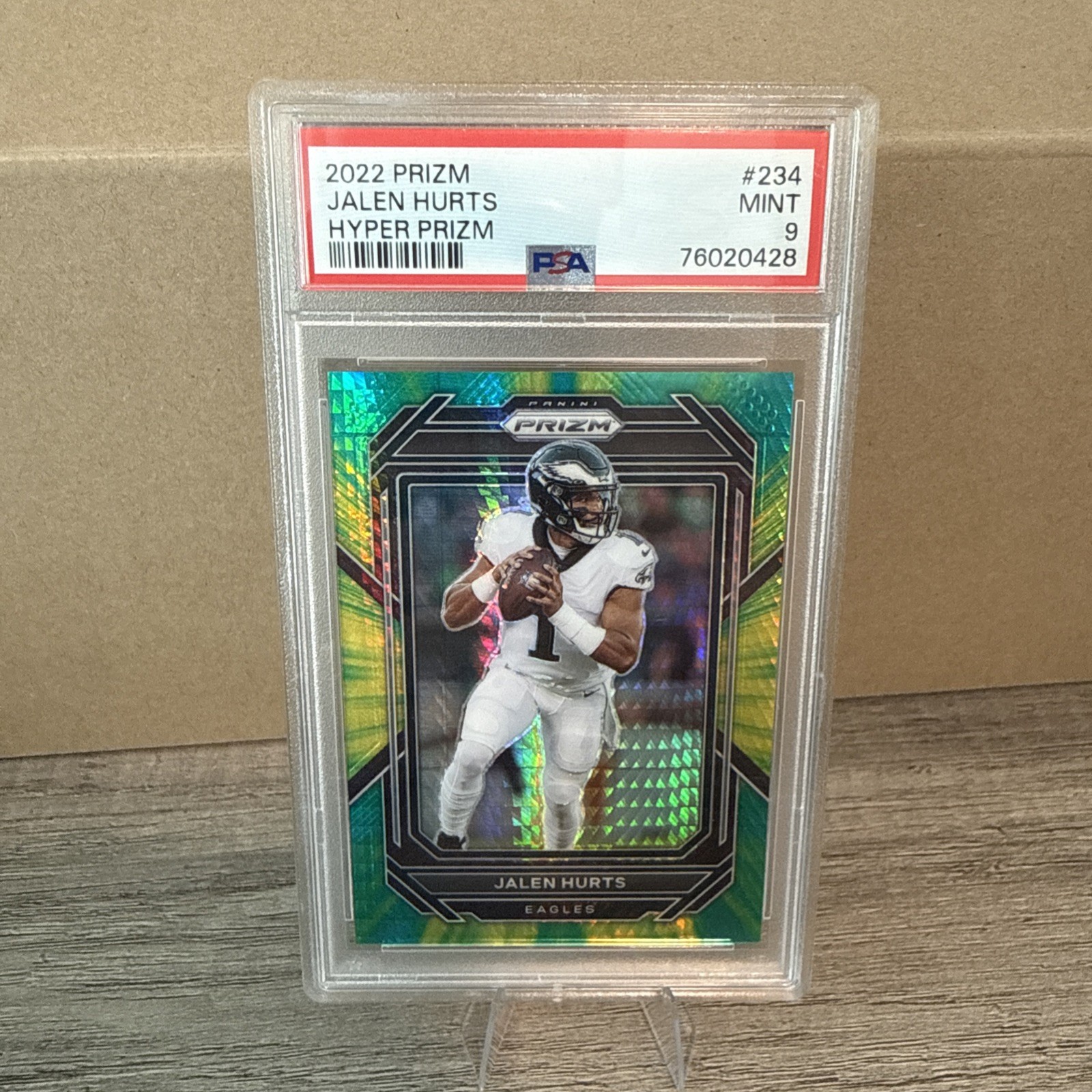 2022 PRIZM HYPER PRIZM #234 JALEN HURTS EAGLES 57/175 PSA 9
