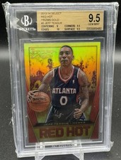 2013-14 Panini Select Red Hot Prizms Gold Jeff Teague 03/10 BGS 9.5 Atlanta