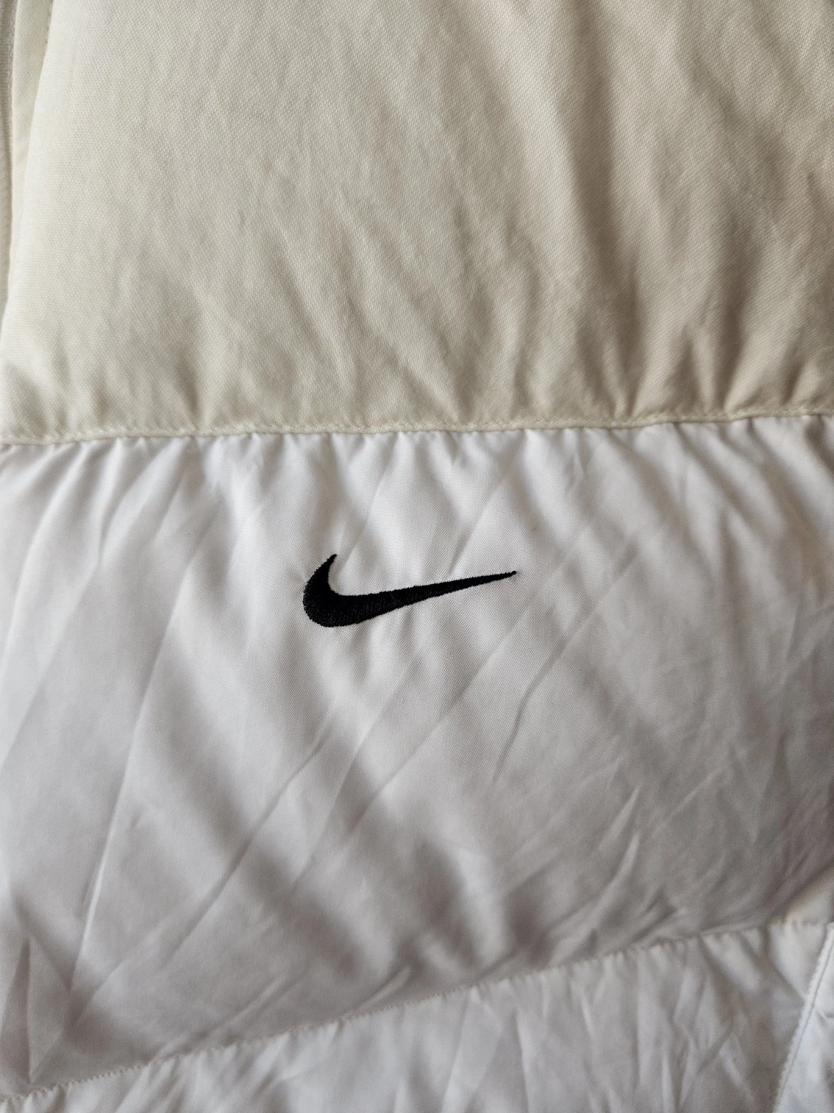 Vintage Nike Allure Down Puffer Vest Women’s XL White Cream Y2K Gilet Hooded - product detail image 7