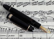 Montblanc Meisterstuck No 149 50’s Silver Ring Fountain Pen. 18C F Flex Nib.