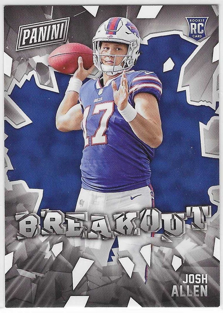 🎄 Josh Allen 2018 Panini Breakout Rookie Insert RB-4 Buffalo Bills Star QB