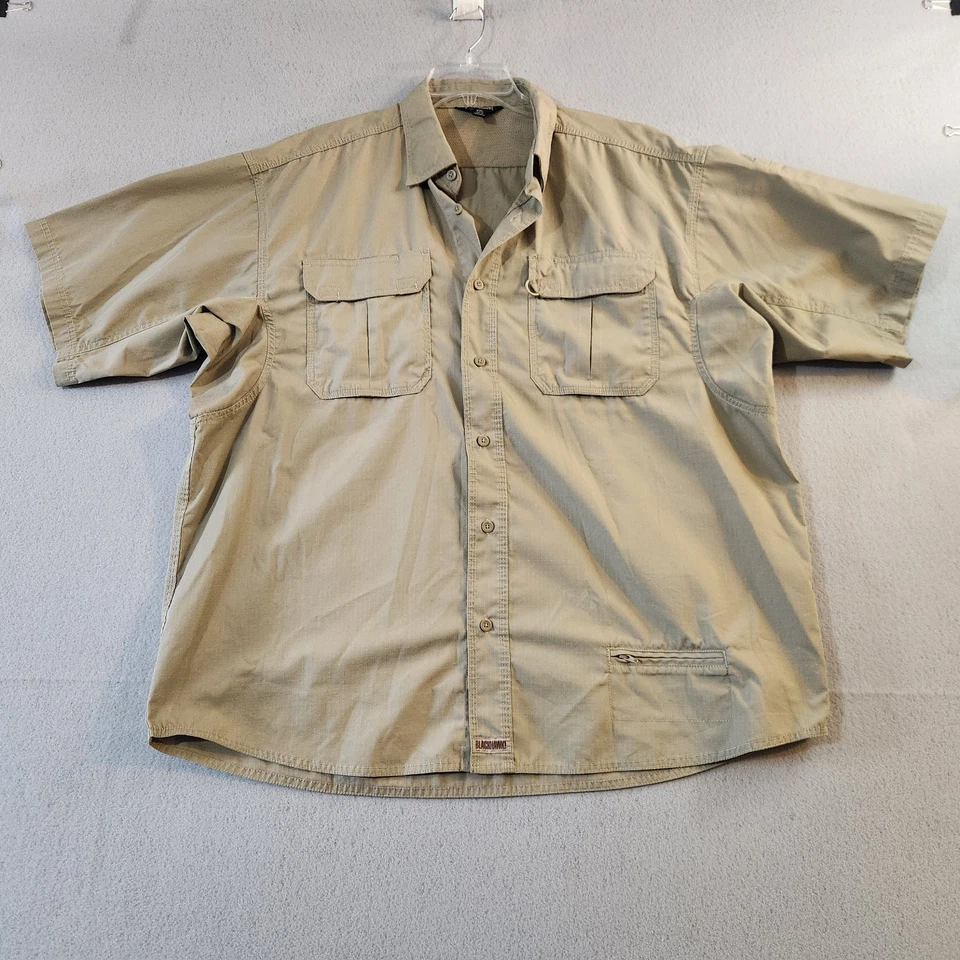 Blackhawk Warrior Wear Shirt Mens XXL Khaki Tactical Rip Stop Utility BDU - Image 2 of 4