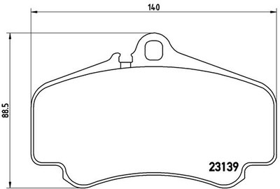 Brembo P 65 011 brake pad set, disc brake for Porsche
