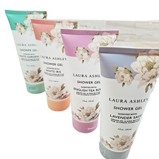 Laura Ashely 4-piece Shower Gel Gift Collection Lavender  Rose  Gardenia  Iris