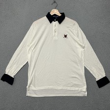 Vintage Polo Ralph Lauren Polo Sport Shirt Mens Large White Long Sleeve Golf