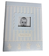 Baby's Milestone Book Blue Boy 8.5x11 Keepsake Gift Gibson B2-8173 Anna Griffin