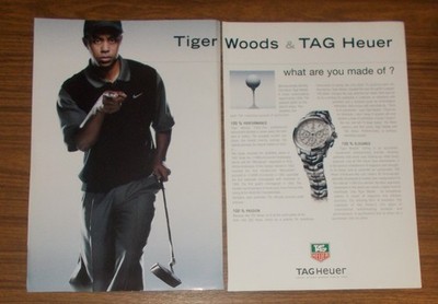 Seltene Werbung vintage TAG HEUER LINK Uhr - Tiger Woods 2003